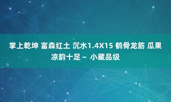 掌上乾坤 富森红土 沉水1.4X15 鹤骨龙筋 瓜果凉韵十足～ 小藏品级