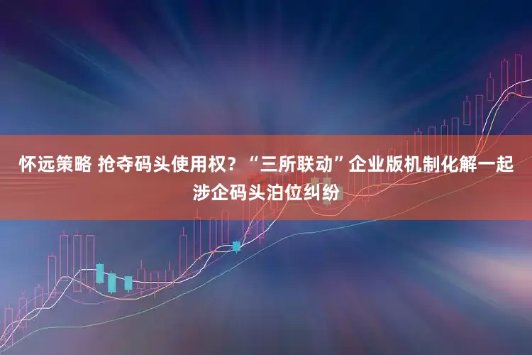 怀远策略 抢夺码头使用权？“三所联动”企业版机制化解一起涉企码头泊位纠纷